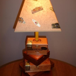 My first cigar box lamp.