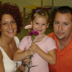 Wife and daughter at ballet recital