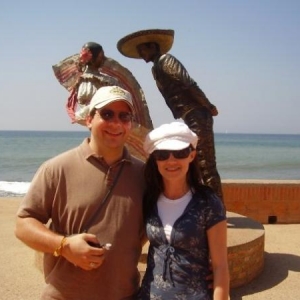 My wife and I in Mexico