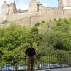 Me outside the Castle of Edinburgh in Scotland