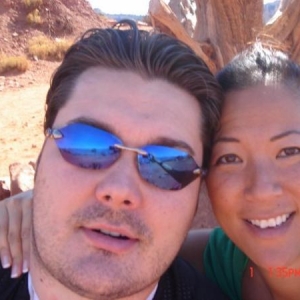 May and I at the big hole in Arizona