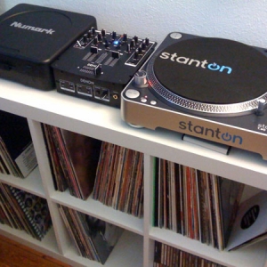 Stanton T.60 turntable with Shure 35C cartridge
Numark PT01 portable turntable (for digging)
Denon DN-X120 DJ mixer
Vinyl records