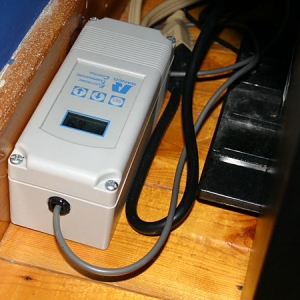 VinoTemp Wine Coolerdor, Ranco ETC (External Temperature Controler) behind the cooler.