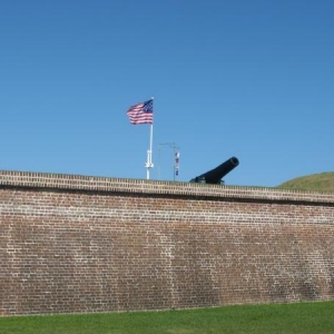 Fort Moultrie right next to the beach