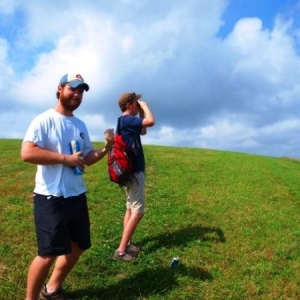 On Max Patch in NC with buddy who took me there. Laughing at him because he just whipped out binoculars.
