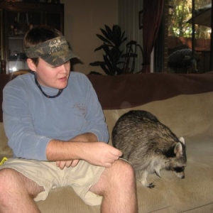 me and bandit the raccoon