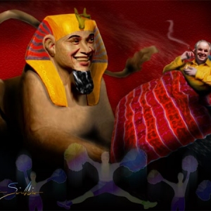 MahaRushie's Bad Dream - Date-Line USA - Radio talk-show host Rush Limbaugh announced that he was awakened at four o'clock in the morning by a dream of Barry Hussein Obama as a Sphinx and was unable to return to his slumbers... BHO later announced that he often dreams of Rush as well - I threw in the cheerleaders because I like 'em ~:0)