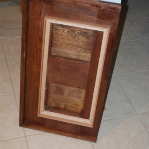 Underside of Top.  The space inside the cedar frame needs something like a map of Cuba.