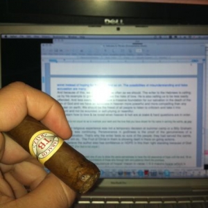 Writing a Sermon while enjoying a Don Pepin Tabacos Baez