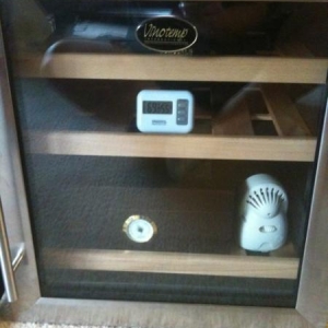 Vino waiting for drawers and beads, just keeping my humidor cool.
