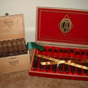 Viaje Holiday Blend 2010 and CAO Maduro Tenth Anniv (2007)