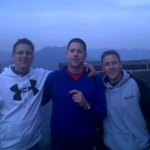 I climbed a very steep section of The Great Wall of China just outside of Beijing, China with two buddies of mine from an international business school trip.  It was windy, cold, and exhilarating all the same.