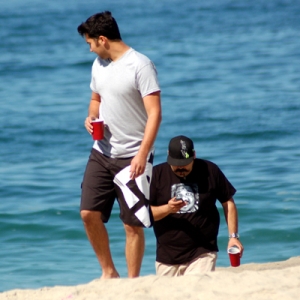 checking out the beach