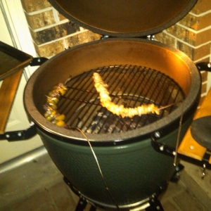 Grill Shrimp on the Egg