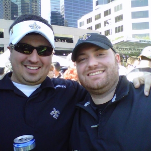 Me and buddy... tailgating!!  Who Dat!