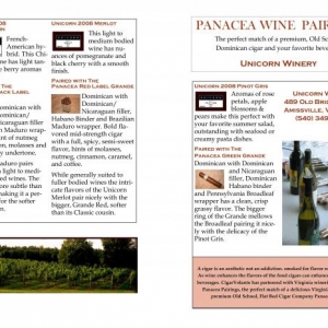 Panacea Pairings - Unicorn Winery