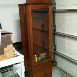 The beginning... old handmade gun cabinet found on craigslist for $25.