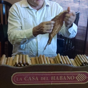 Retired Cigar Roler Rolling Cigars At LCDH