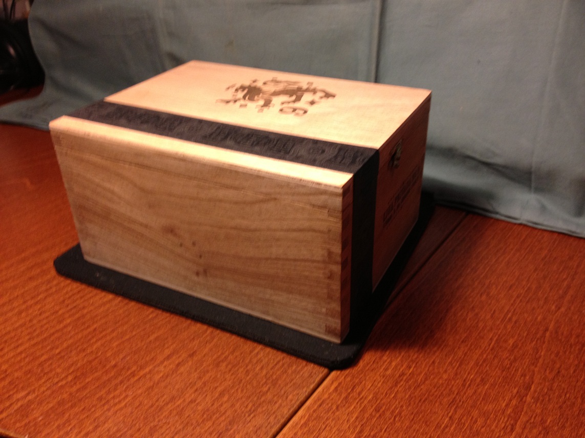 Another angle of the empty box.