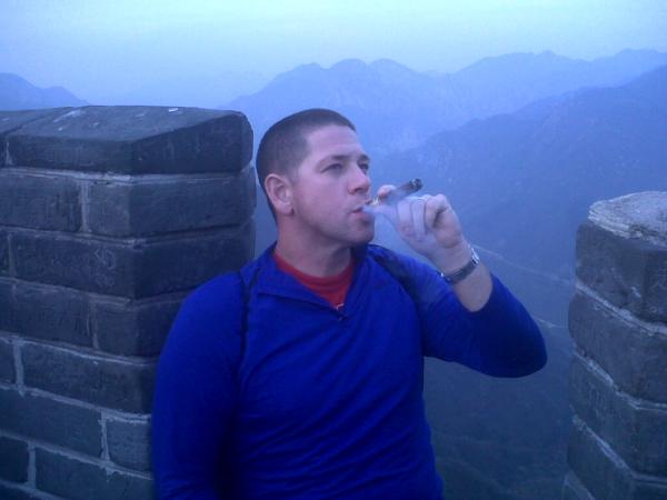 Atop The Great Wall of China...This may have been the best smoke that I have ever had...certainly the most memorable.