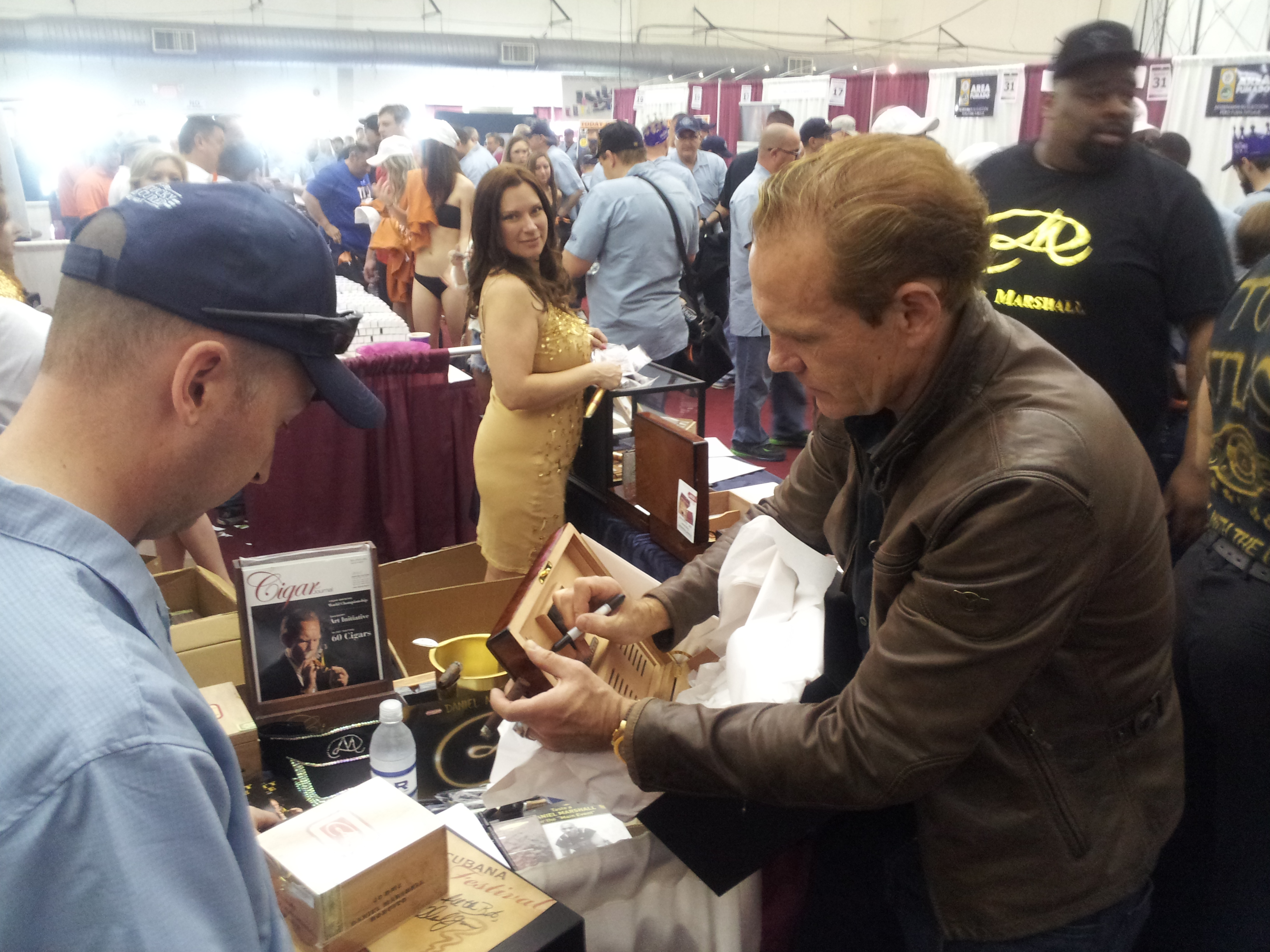 Daniel Marshall signing my new humidor