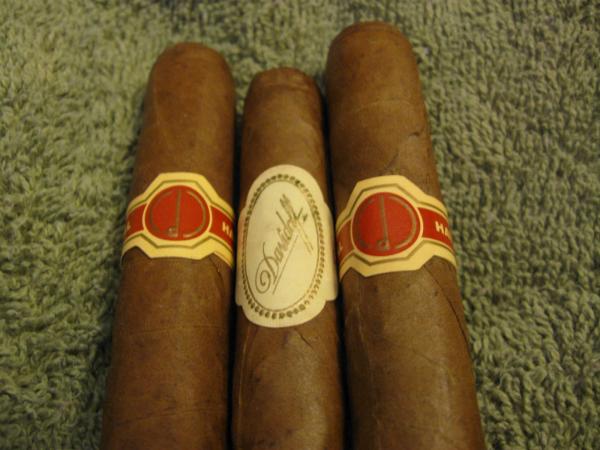 Davi Sandwich Recipe:

Place Davidoff Château Mouton Rothschild between two Dunhill Mojitos ... light 'em up and enjoy ... :D