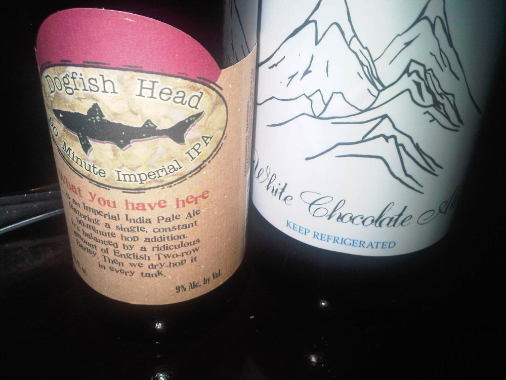 Dogfish Head 90 and Sonoran White Chocolate Ale