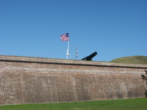 Fort Moultrie right next to the beach