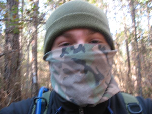 hiking on the palmetto trail... yes it was very cold ... and wet too