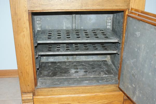 Ice Box lower compartment.  I removed the shelves, and the zinc lining.