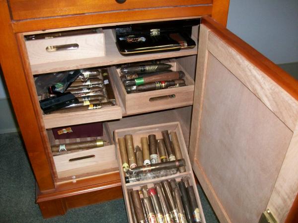Inside humidor