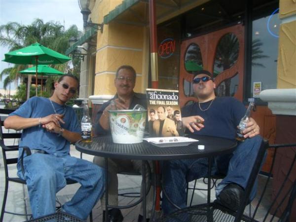 (left 2 right) My younger brother, Father, Me @ Corona Cigar in Orlando, Florida