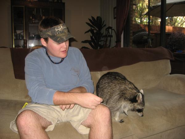 me and bandit the raccoon