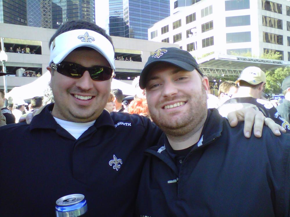 Me and buddy... tailgating!!  Who Dat!