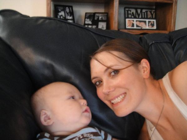 my lovely wife and son