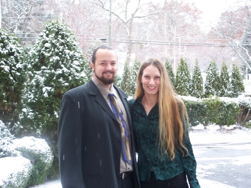 My wife & I at a friend's winter wedding.. 
Lusitanias galore...