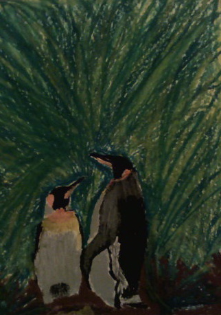 Oil crayon. Did this drawing at the age 11. COPIED