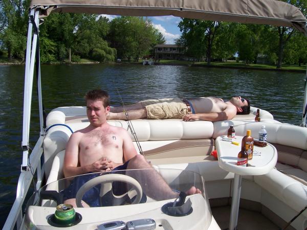 Out on boat on the lake with my brother from another mother Geoff