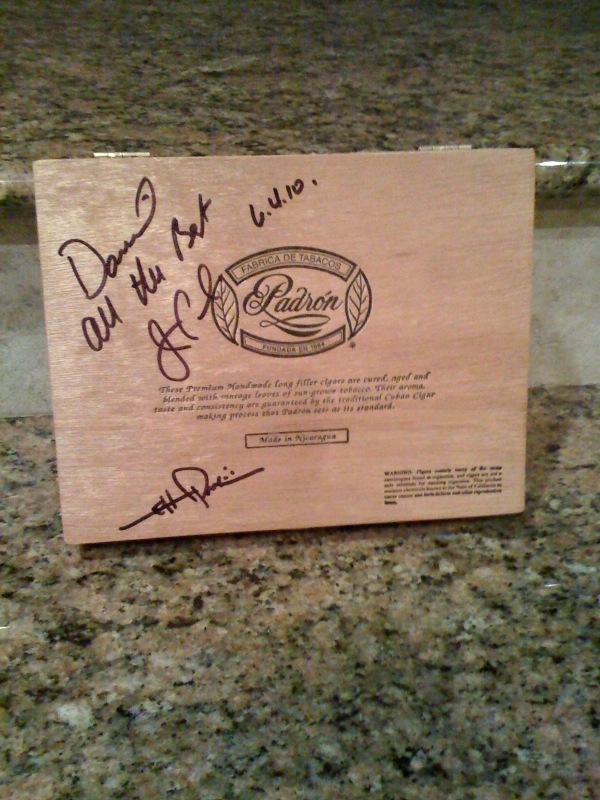 Padron 64 Box signed & dated by Jorge and Jeff Padron