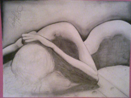 Pencil. Naked woman. COPIED
Story behind this drawing. I skipped class one day so that i can draw something with my art teacher. And surprise! Alfonso was there.