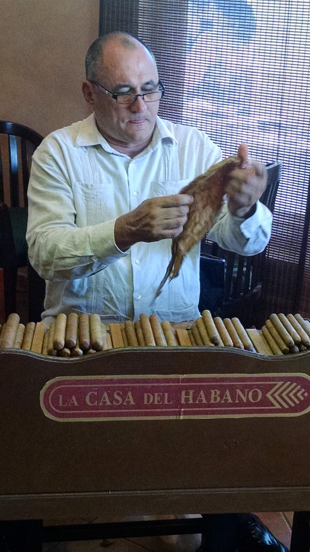 Retired Cigar Roler Rolling Cigars At LCDH