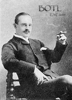 Richard Mansfield (1857 1907) Portrait sitting in chair smoking cigar Photo B&W Resized