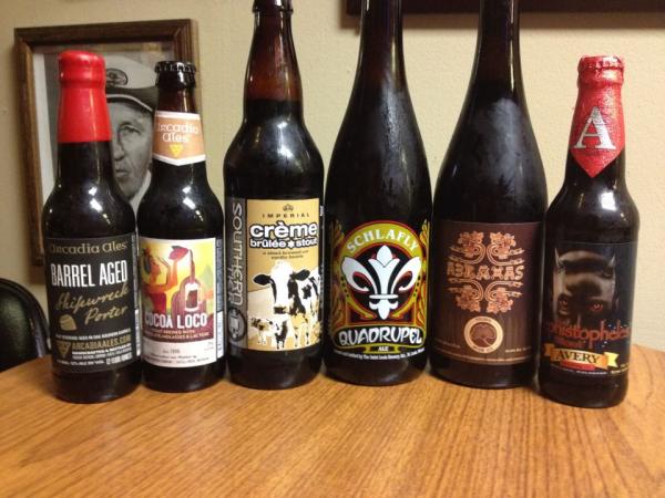 Shipwreck Porter, Cocoa Loco, Creme Brulee, Quadrupel, Mephistopheles