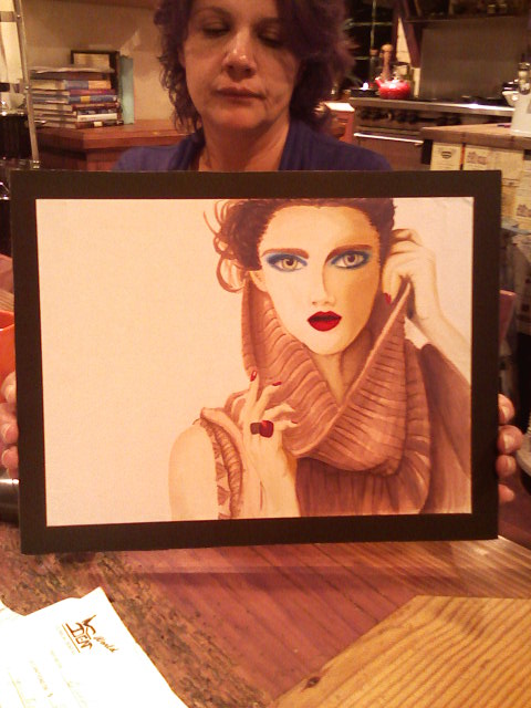 sorry for my moms face haha... that  illustration was up in an exposition at school.