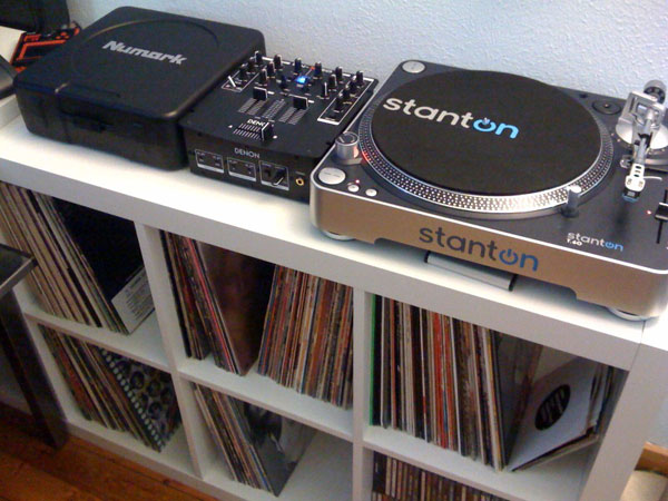 Stanton T.60 turntable with Shure 35C cartridge
Numark PT01 portable turntable (for digging)
Denon DN-X120 DJ mixer
Vinyl records