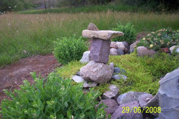 Sun Dial I built in my rock garden, it is accurate twice a year.