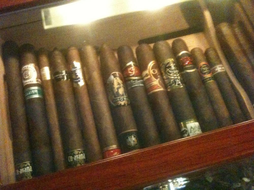 The Humidor with 38-50's sticks in addition to my existing stash.