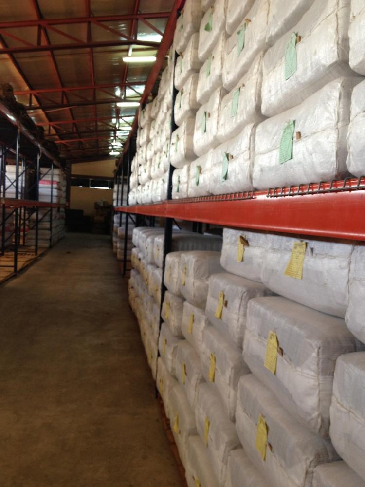 Tobacco bales in storage at My Father Cigars