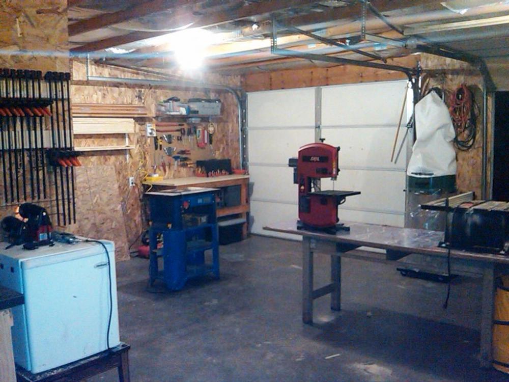View from the bench area out to rest of shop.
