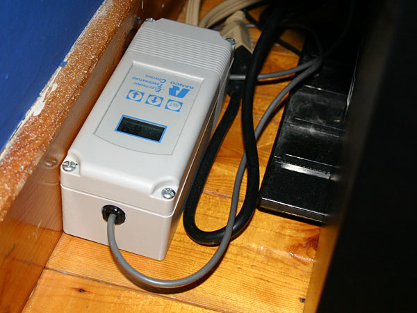 VinoTemp Wine Coolerdor, Ranco ETC (External Temperature Controler) behind the cooler.